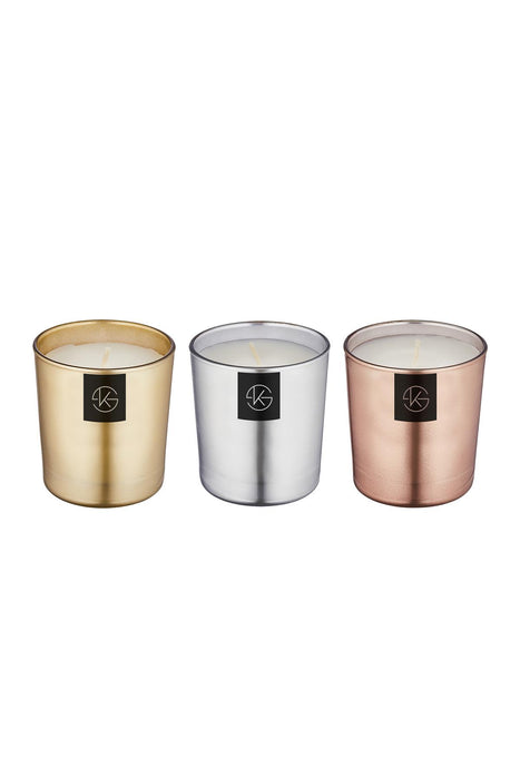Selka Home 3'lü Miracle Cam Metalic Candle Mum - Selka Home | Şık tasarımlar akıllı çözümler
