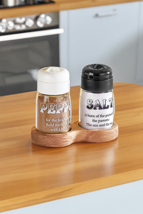 Selka Home Ahşap Standlı Tuzluk & Biberlik 100 ml - Selka Home | Şık tasarımlar akıllı çözümler