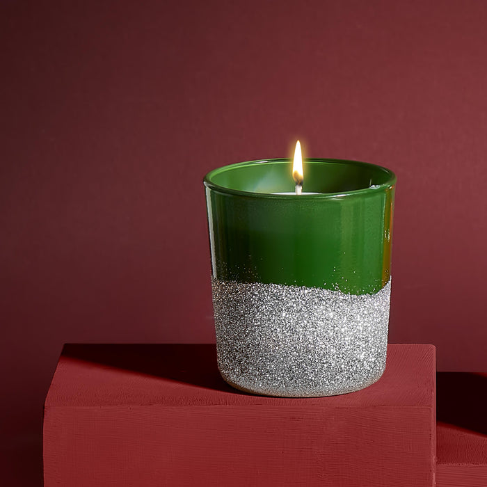 Selka Home 3'lü Christmas Simli Tasarım Cam Bardak Kokulu Candle Mum 110 gr - Selka Home | Şık tasarımlar akıllı çözümler