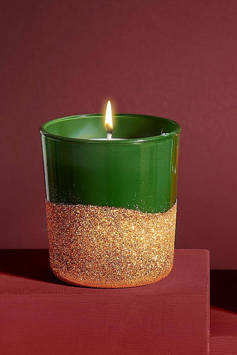 Selka Home 3'lü Christmas Simli Tasarım Cam Bardak Kokulu Candle Mum 110 gr - Selka Home | Şık tasarımlar akıllı çözümler