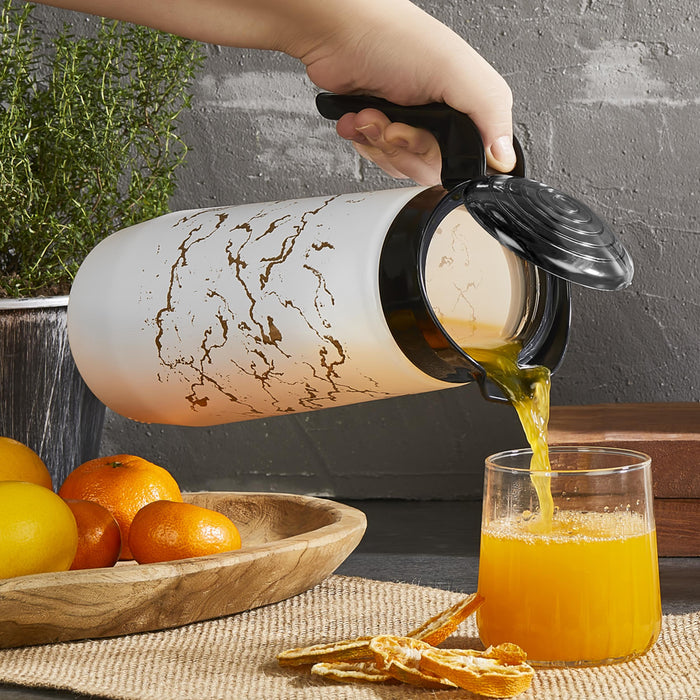 Selka Home Beyaz Mermer Desen Cam Sürahi 1500 ML - Selka Home | Şık tasarımlar akıllı çözümler