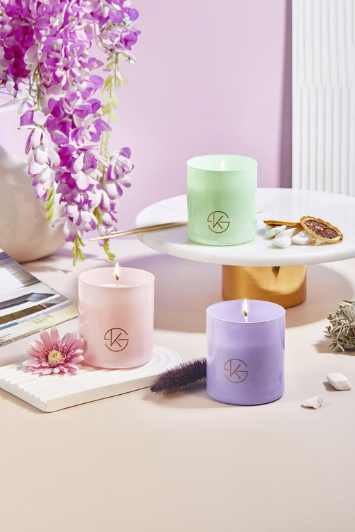 Selka Home Flowery Candle Cam Mum 480 gr - Selka Home | Şık tasarımlar akıllı çözümler