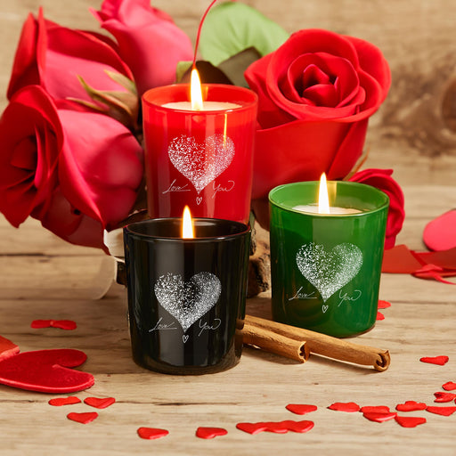 Selka Home 3lü Amor Cam Bardak Mum 110 GR. - Selka Home | Şık tasarımlar akıllı çözümler