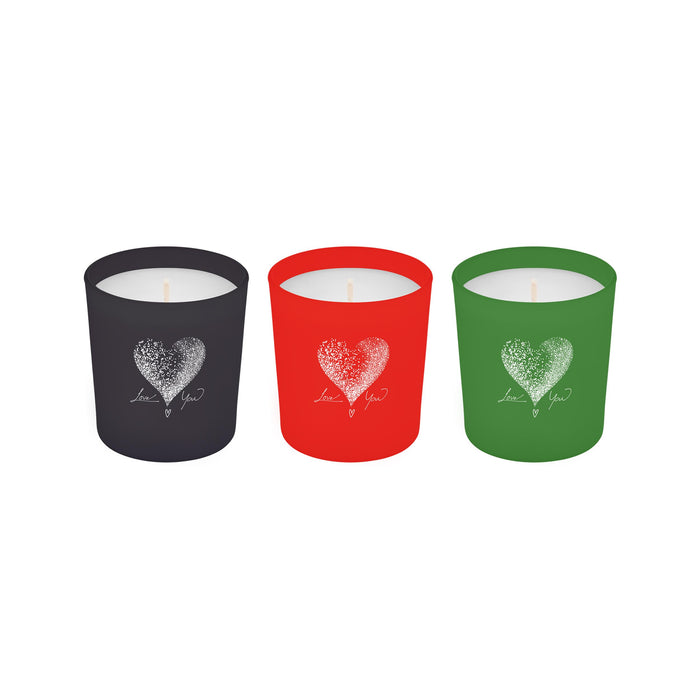 Selka Home 3lü Amor Cam Bardak Mum 110 GR. - Selka Home | Şık tasarımlar akıllı çözümler
