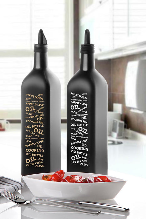 Selka Home - Marasca Baskılı Yazılı Yağdanlık 500 ML - Selka Home | Şık tasarımlar akıllı çözümler