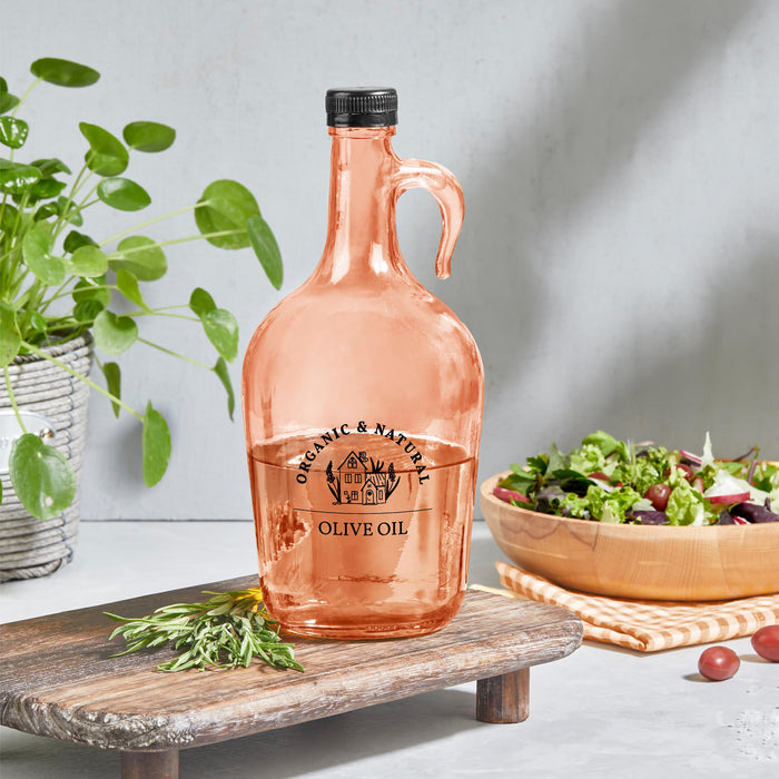 Selka Home - Mary 1500 ML Desenli Cam Galon Yağdanlık - Selka Home | Şık tasarımlar akıllı çözümler