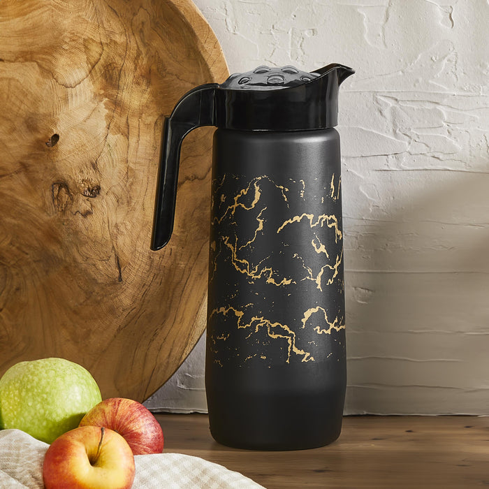 Selka Home Siyah Mermer Desen Cam Sürahi 1500 ML - Selka Home | Şık tasarımlar akıllı çözümler