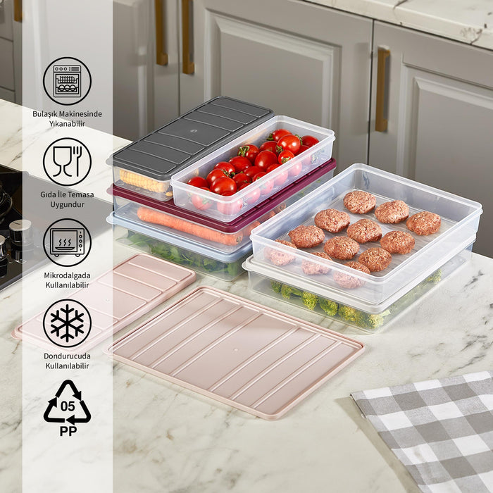 Selka Nora 6 Adet 2,25 Lt. Saklama Kabı - Selka Home | Şık tasarımlar akıllı çözümler