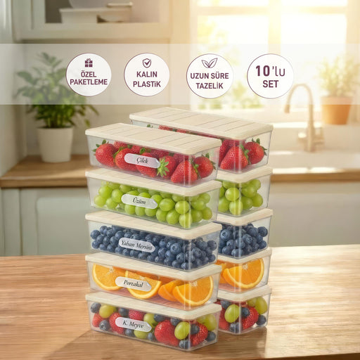 10 Adet 2 Lt. Nora Organizer Buzdolabı Buzluk Düzenleyici Saklama Kabı - Selka Home | Şık tasarımlar akıllı çözümler