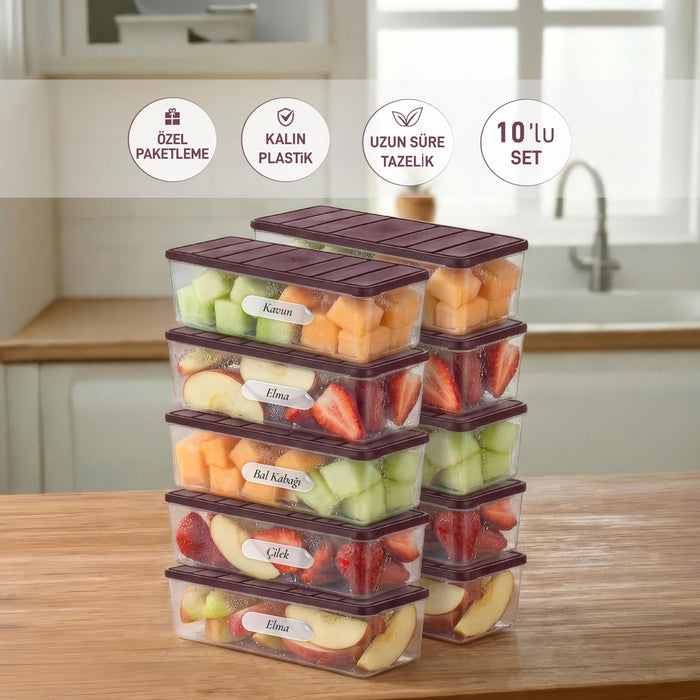 10 Adet 2 Lt. Nora Organizer Buzdolabı Buzluk Düzenleyici Saklama Kabı - Selka Home | Şık tasarımlar akıllı çözümler