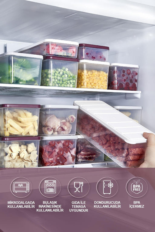 10 Adet 2 Lt. Nora Organizer Buzdolabı Buzluk Düzenleyici Saklama Kabı - Selka Home | Şık tasarımlar akıllı çözümler