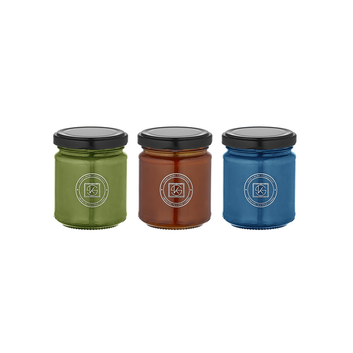 Selka Home - Rainbow 3'lü Renkli Cam Tasarım Kokulu Candle Mum - Selka Home | Şık tasarımlar akıllı çözümler
