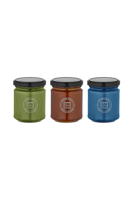 Selka Home - Rainbow 3'lü Renkli Cam Tasarım Kokulu Candle Mum - Selka Home | Şık tasarımlar akıllı çözümler