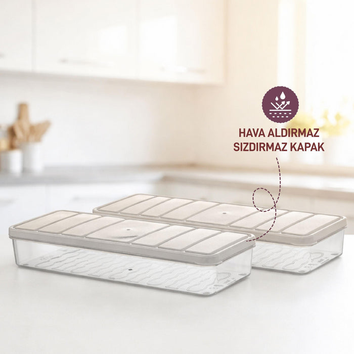 2 Adet 1 Lt. Nora Organizer Buzdolabı Buzluk Düzenleyici Saklama Kabı - Selka Home | Şık tasarımlar akıllı çözümler