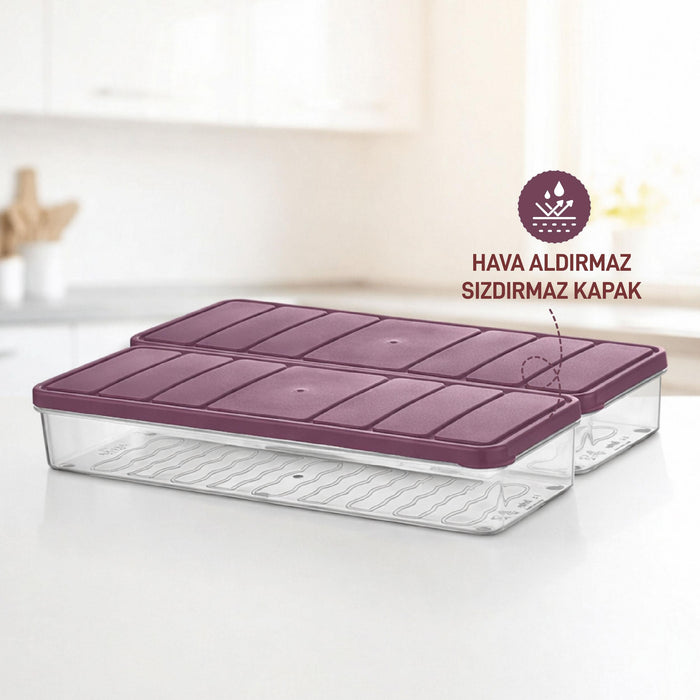 2 Adet 1 Lt. Nora Organizer Buzdolabı Buzluk Düzenleyici Saklama Kabı - Selka Home | Şık tasarımlar akıllı çözümler