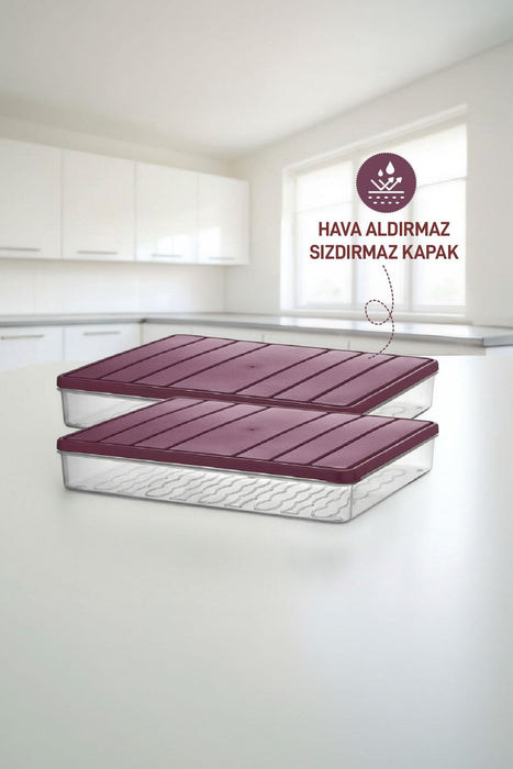 2 Adet 2,25 Lt. Nora Organizer Buzdolabı Buzluk Düzenleyici Saklama Kabı - Selka Home | Şık tasarımlar akıllı çözümler