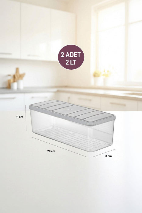2 Adet 2 Lt. Nora Organizer Buzdolabı Buzluk Düzenleyici Saklama Kabı - Selka Home | Şık tasarımlar akıllı çözümler