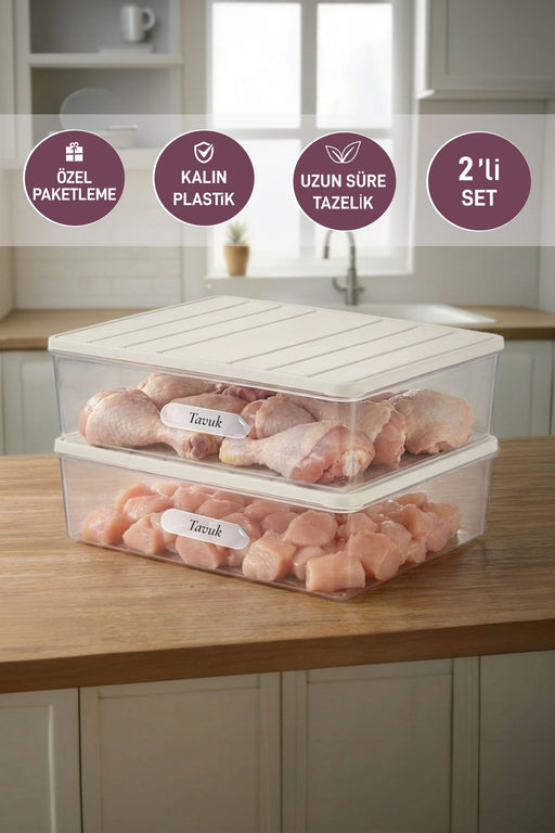 2 Adet 4 Lt. Nora Organizer Buzdolabı Buzluk Düzenleyici Saklama Kabı - Selka Home | Şık tasarımlar akıllı çözümler