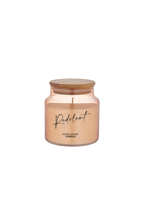 Selka Home - Pearl Cam Tasarım Kokulu Turuncu Candle Mum