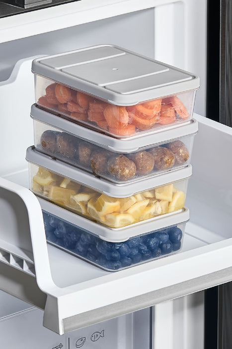 4 Adet 0.5 Lt. Nora Organizer Buzdolabı Buzluk Düzenleyici Saklama Kabı - Selka Home | Şık tasarımlar akıllı çözümler