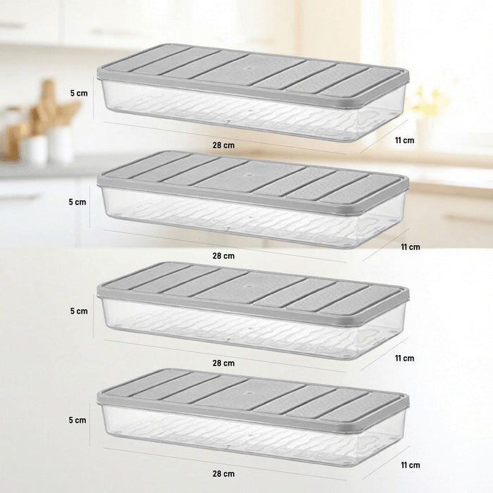 4 Adet 1 Lt. Nora Organizer Buzdolabı Buzluk Düzenleyici Saklama Kabı - Selka Home | Şık tasarımlar akıllı çözümler