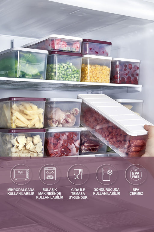 4 Adet 2 Lt. Nora Organizer Buzdolabı Buzluk Düzenleyici Saklama Kabı - Selka Home | Şık tasarımlar akıllı çözümler