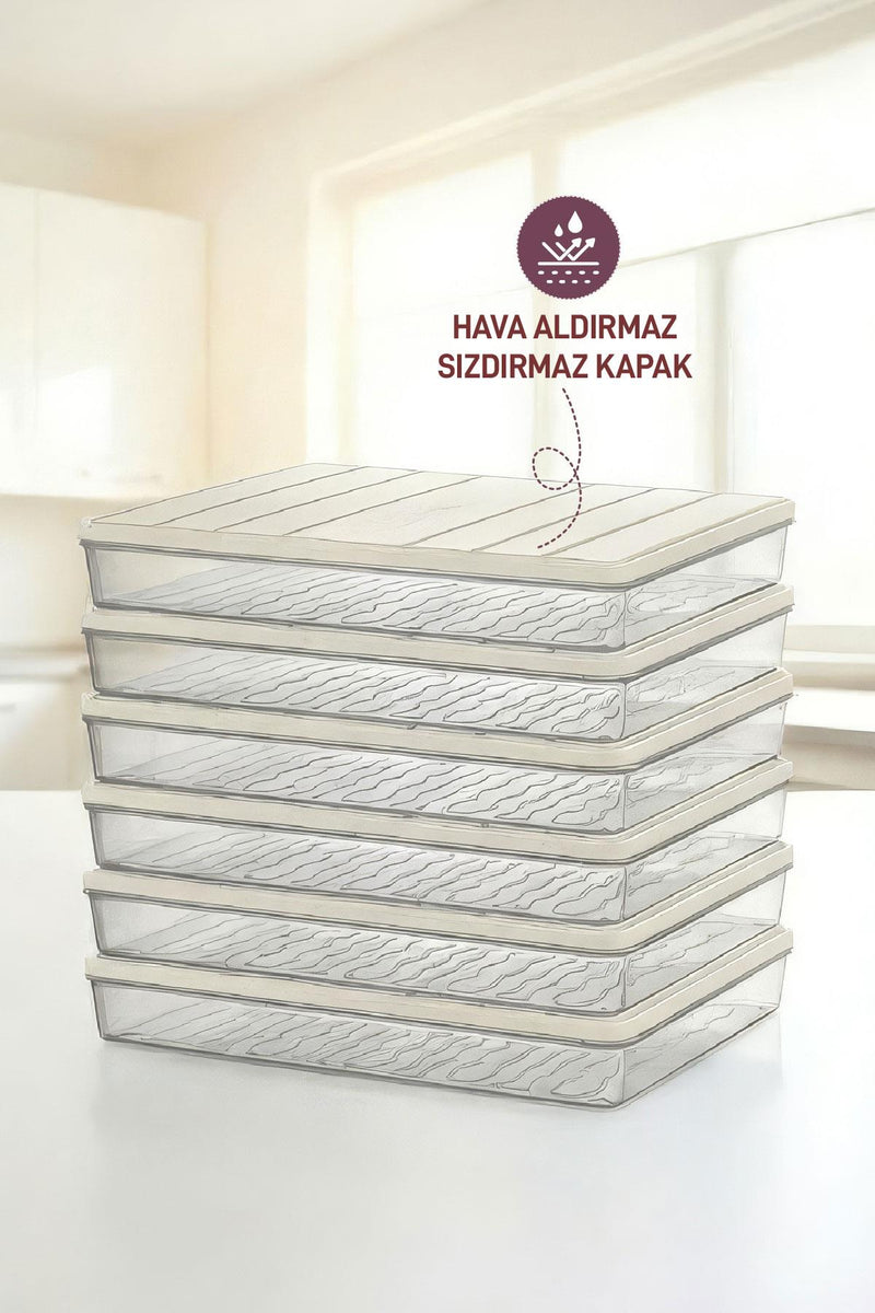 6 Adet 2,25 Lt . Nora Organizer Buzdolabı Buzluk Düzenleyici Saklama Kabı - Selka Home | Şık tasarımlar akıllı çözümler