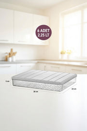 6 Adet 2,25 Lt . Nora Organizer Buzdolabı Buzluk Düzenleyici Saklama Kabı - Selka Home | Şık tasarımlar akıllı çözümler