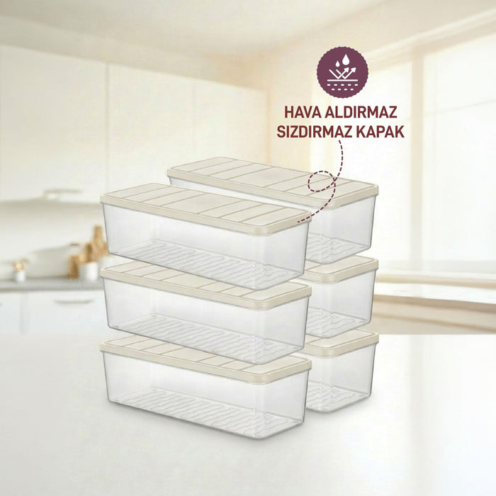 6 Adet 2 Lt. Nora Organizer Buzdolabı Buzluk Düzenleyici Saklama Kabı - Selka Home | Şık tasarımlar akıllı çözümler