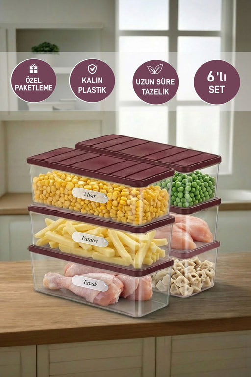 6 Adet 2 Lt. Nora Organizer Buzdolabı Buzluk Düzenleyici Saklama Kabı - Selka Home | Şık tasarımlar akıllı çözümler