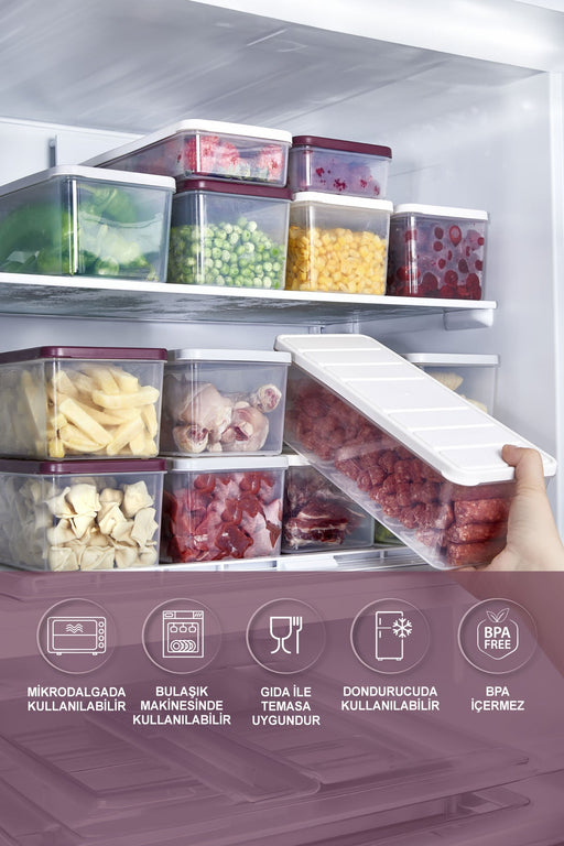 6 Adet 2 Lt. Nora Organizer Buzdolabı Buzluk Düzenleyici Saklama Kabı - Selka Home | Şık tasarımlar akıllı çözümler
