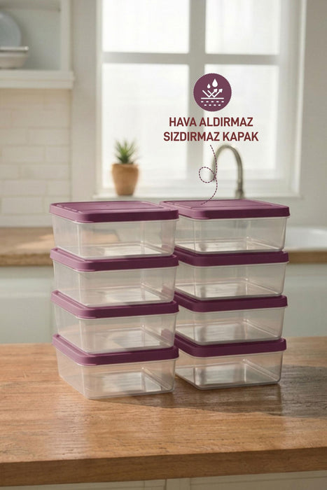 8 Adet 0.5 Lt. Nora Organizer Buzdolabı Buzluk Düzenleyici Saklama Kabı - Selka Home | Şık tasarımlar akıllı çözümler