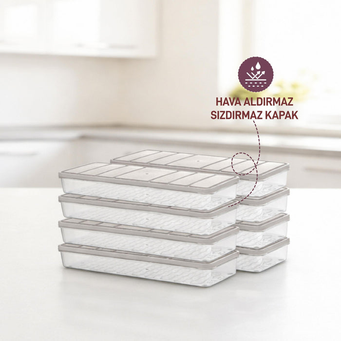 8 Adet 1 Lt. Nora Organizer Buzdolabı Buzluk Düzenleyici Saklama Kabı - Selka Home | Şık tasarımlar akıllı çözümler
