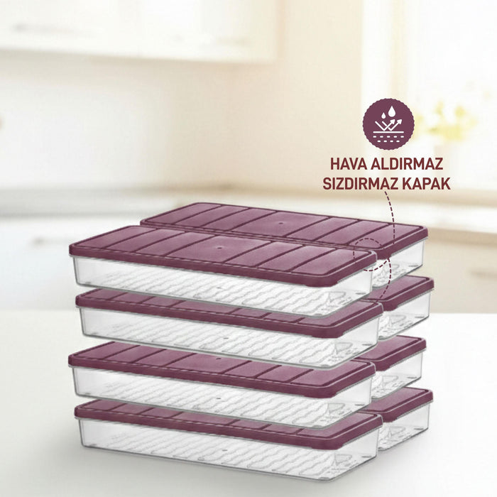 8 Adet 1 Lt. Nora Organizer Buzdolabı Buzluk Düzenleyici Saklama Kabı - Selka Home | Şık tasarımlar akıllı çözümler