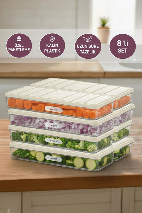 8 Adet 1 Lt. Nora Organizer Buzdolabı Buzluk Düzenleyici Saklama Kabı - Selka Home | Şık tasarımlar akıllı çözümler