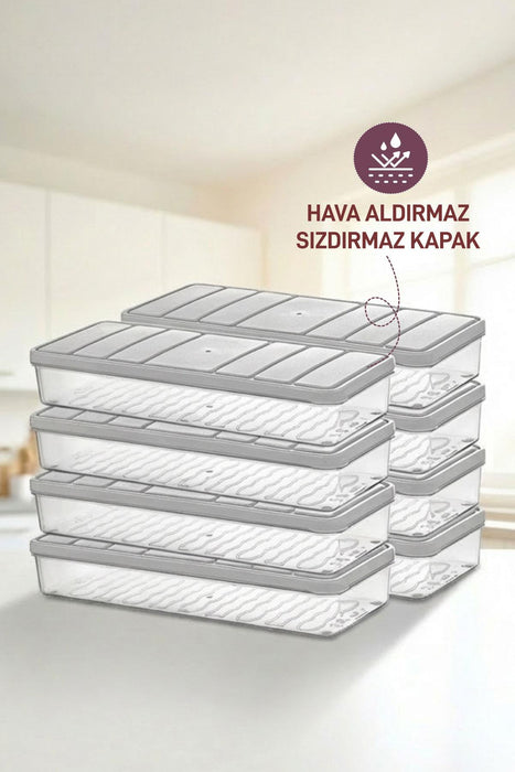 8 Adet 1 Lt. Nora Organizer Buzdolabı Buzluk Düzenleyici Saklama Kabı - Selka Home | Şık tasarımlar akıllı çözümler