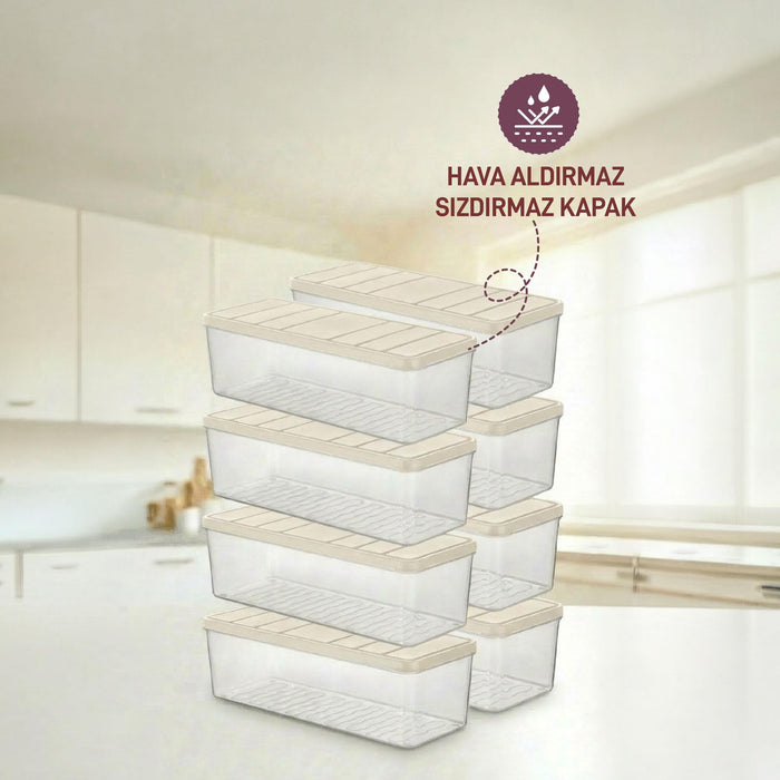 8 Adet 2 Lt. Nora Organizer Buzdolabı Buzluk Düzenleyici Saklama Kabı - Selka Home | Şık tasarımlar akıllı çözümler