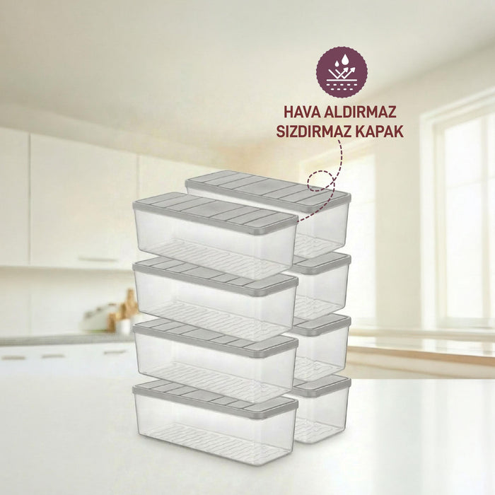 8 Adet 2 Lt. Nora Organizer Buzdolabı Buzluk Düzenleyici Saklama Kabı - Selka Home | Şık tasarımlar akıllı çözümler