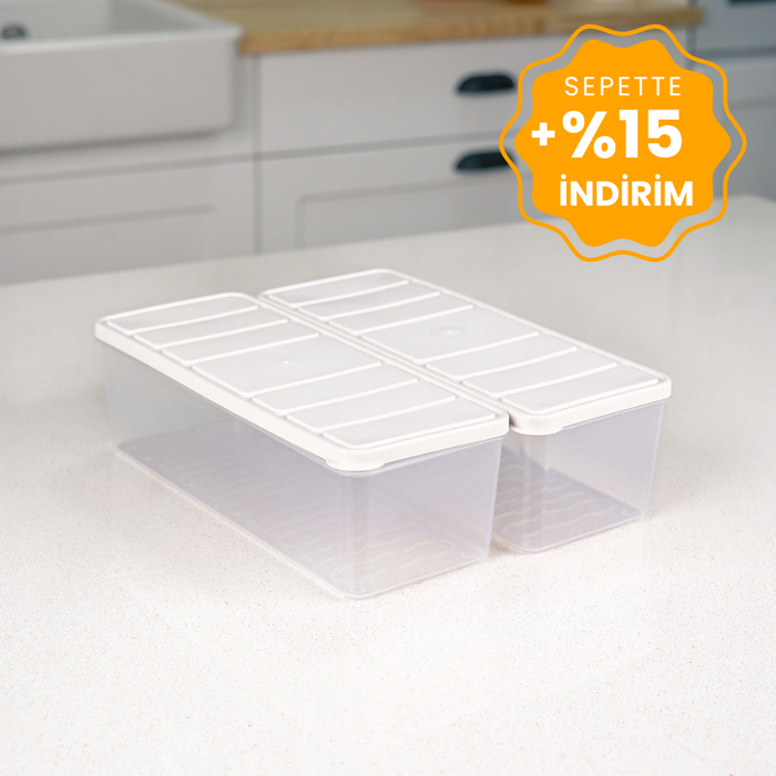 Selka Nora 2 Adet 2 Lt. Saklama Kabı