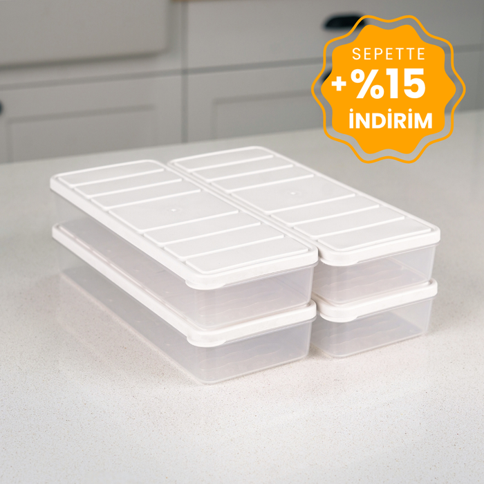 Selka Nora 4 Adet 1 Lt. Saklama Kabı - Selka Home | Şık tasarımlar akıllı çözümler