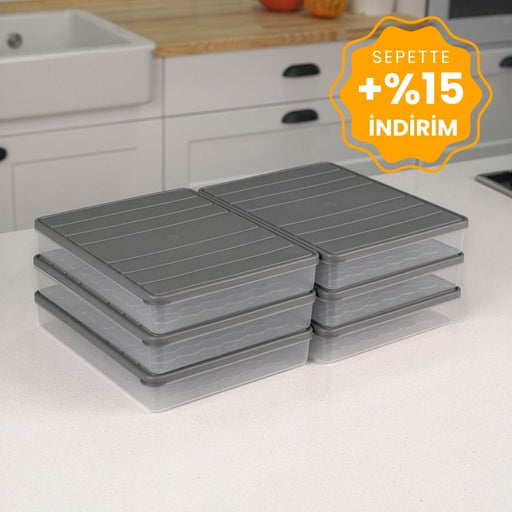 Selka Nora 6 Adet 2,25 Lt. Saklama Kabı - Selka Home | Şık tasarımlar akıllı çözümler