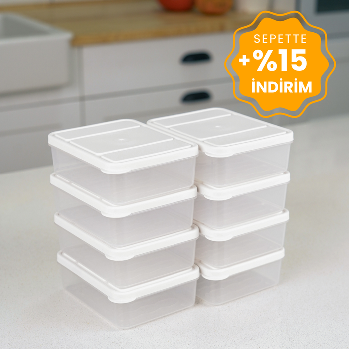 Selka Nora 8 Adet 0.5 Lt. Saklama Kabı