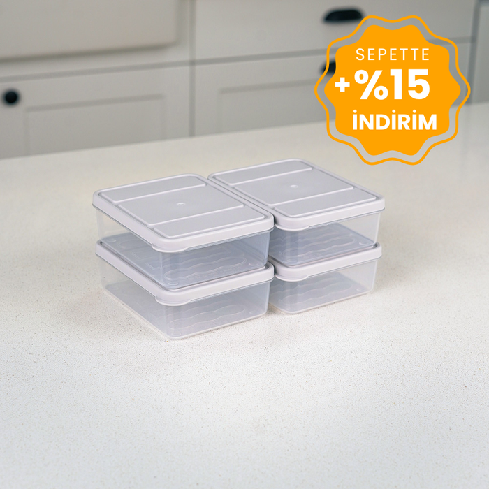 Selka Nora 4 Adet 0.5 Lt. Saklama Kabı