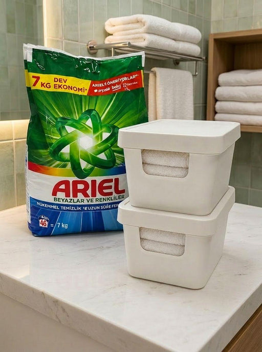 Ariel Matik 7 Kg + 2'li Kapaklı Kutu - Selka Home | Şık tasarımlar akıllı çözümler