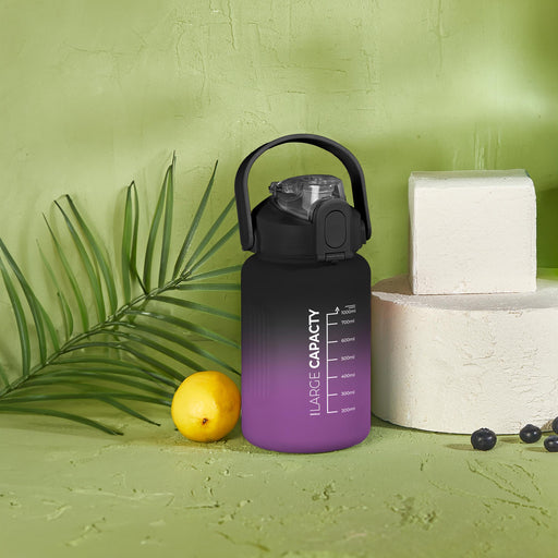 Selka Home - Briella 1000 ML Siyah Mor Pipetli Motivasyon Matara - Selka Home | Şık tasarımlar akıllı çözümler