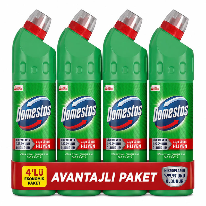 Domestos Dağ Esintisi Yoğun Kıvamlı Çamaşır Suyu 750 ml x 4'lü Ekonomik Paket