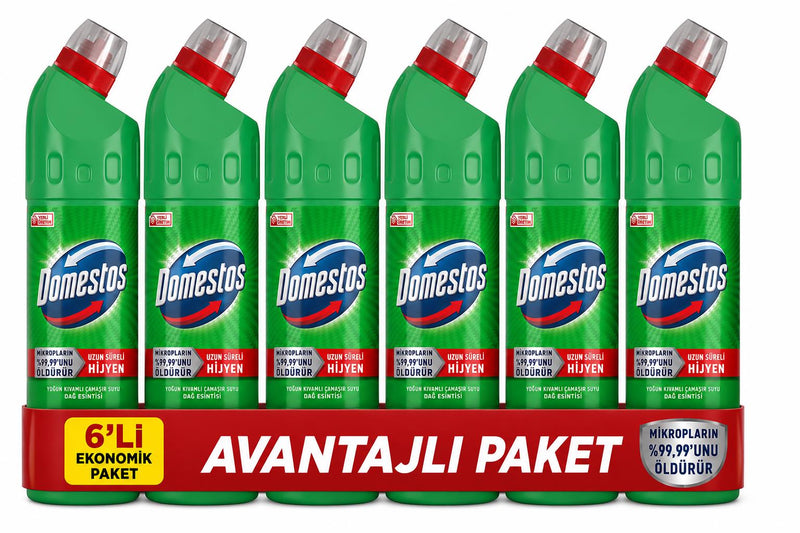 Domestos Dağ Esintisi Yoğun Kıvamlı Çamaşır Suyu 750 ml x 6'lı Ekonomik Paket