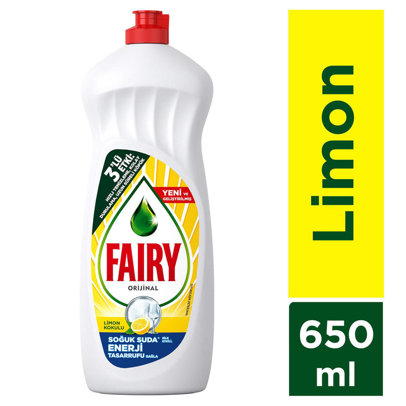 Fairy 650 ml Sıvı Deterjan Limon Kokulu
