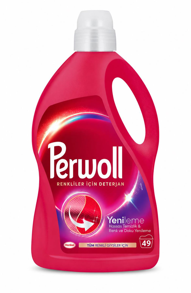 Perwoll Renkliler Hassas Bakım Sıvı Çamaşır Deterjan 2970 ml (54 Yıkama)