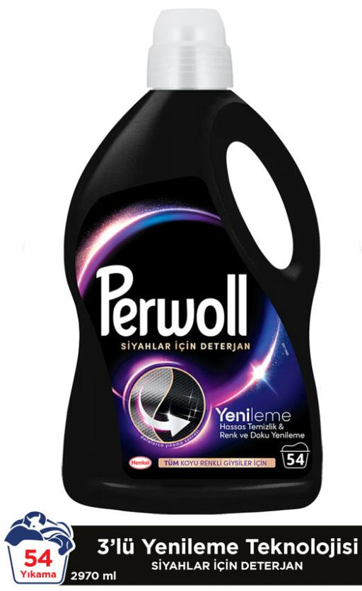 Perwoll Siyahlar ve Koyu Renkliler Yenileme & Hassas Sıvı Çamaşır Deterjanı 2.97L 5'li Set - Selka Home | Şık tasarımlar akıllı çözümler